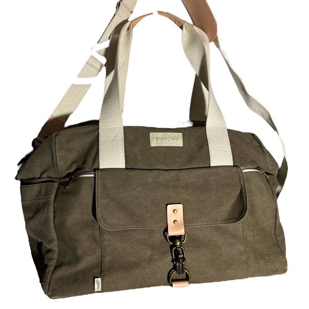 Birdling weekender bag canvas olive travel bag